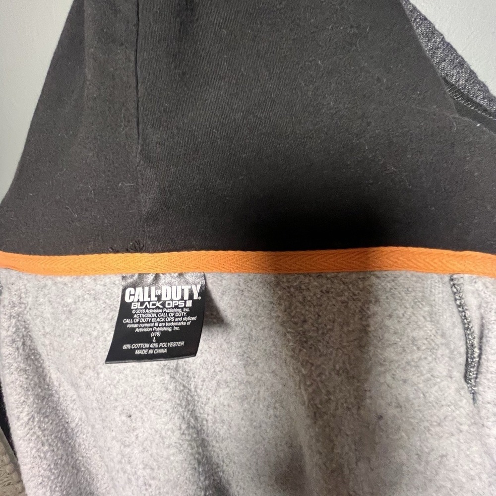 Call Of Duty Black Ops 3 III Jacket Hoodie Large Gray Mens Zip Xbox Play Station - Picture 7 of 8